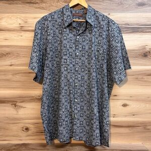 Tori Richards 100% cotton lawn Hawaiian print short sleeve shirt size XXLT